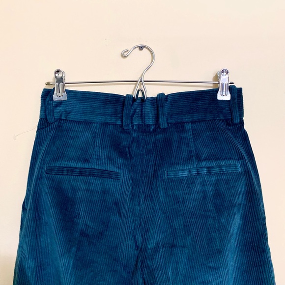 NWT COS Blue-Green Wide-Leg Corduroy Trousers MSRP$115 - Picture 13 of 16